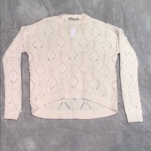 Cream popcorn sweater Loft NWT